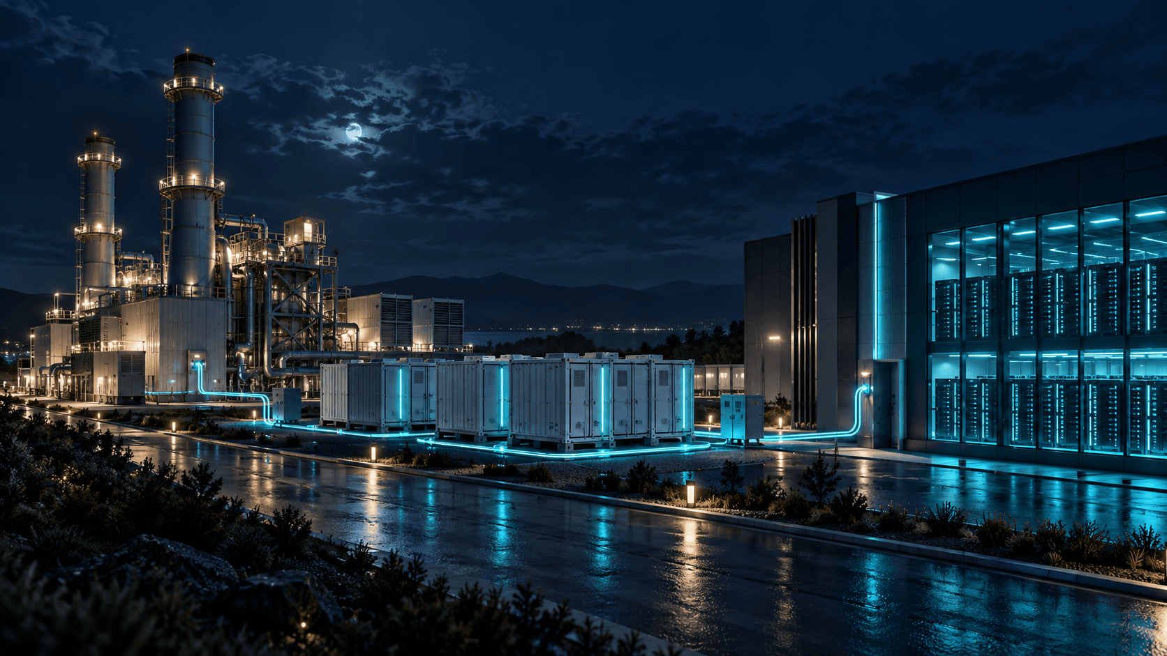 New generation and storage supplying a data center directly