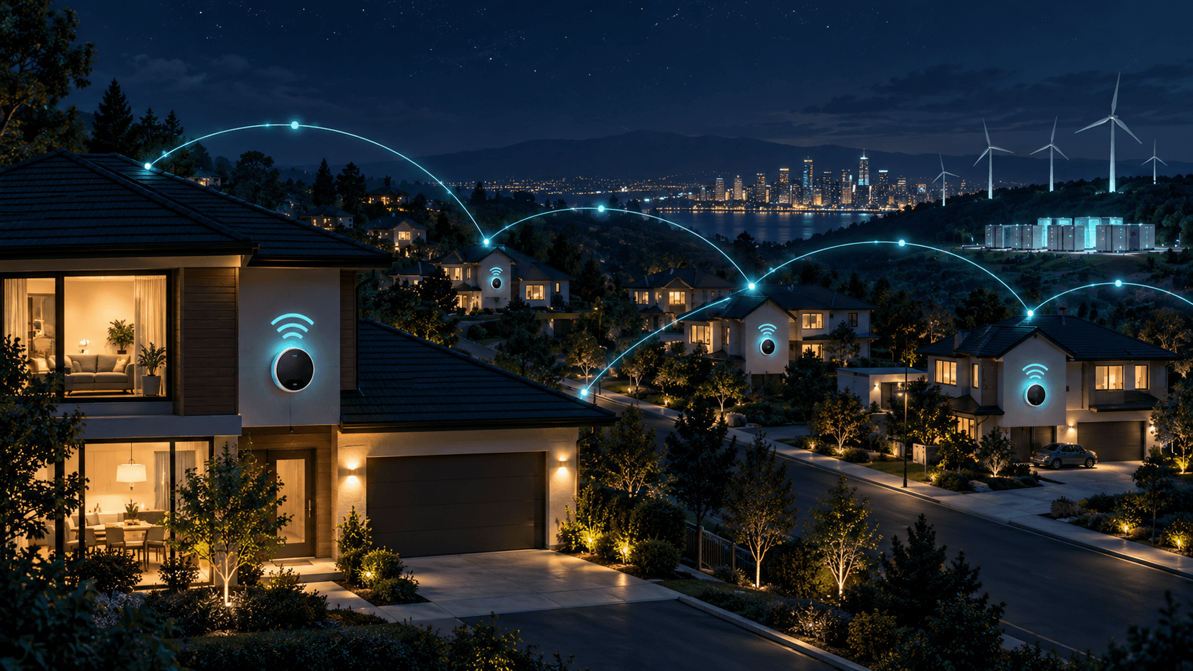 Homes taking part in demand response at peak times