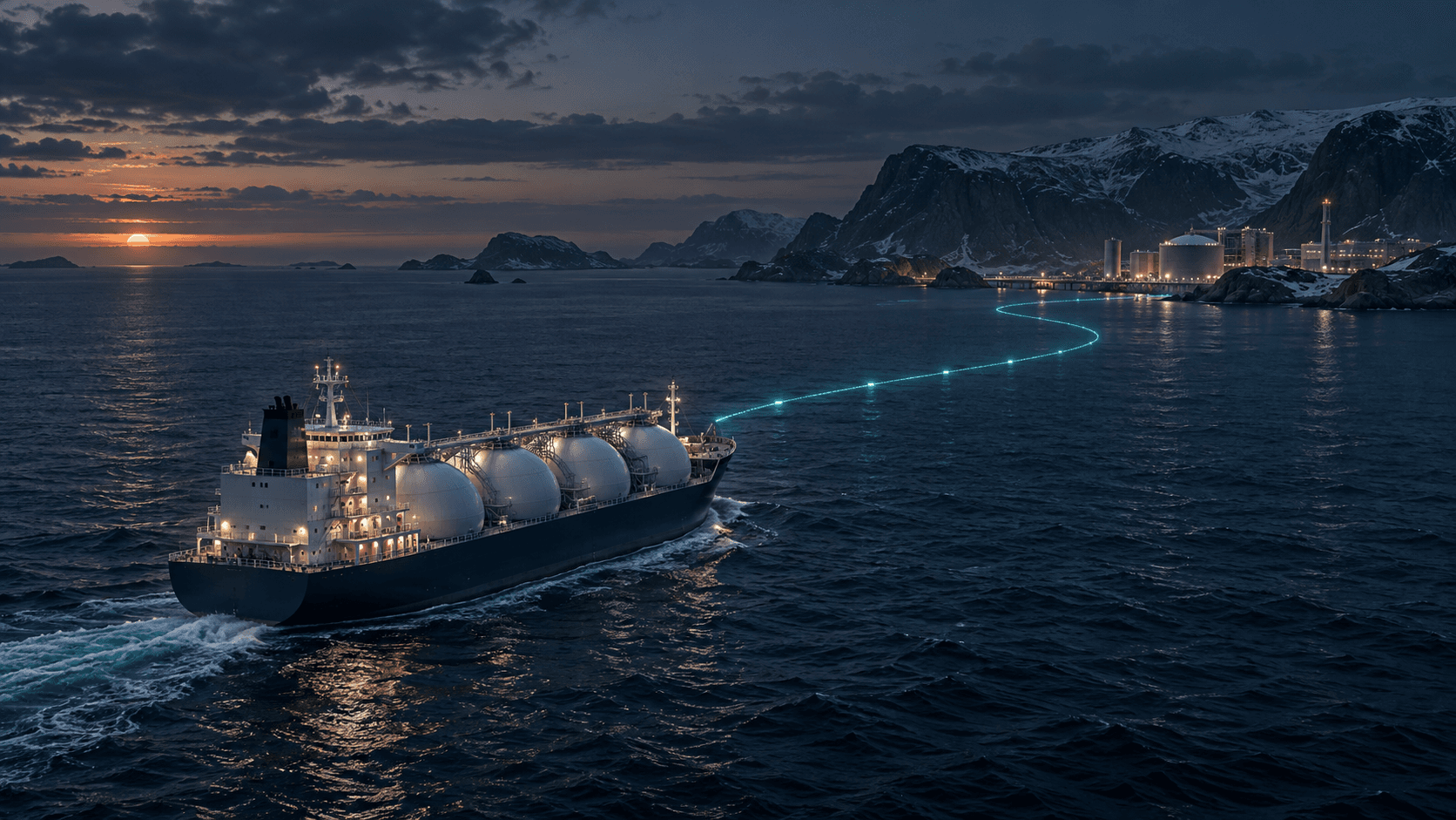 A carrier takes CO₂ to the receiving terminal on Norway's west coast