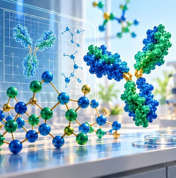 AI illustration: Molecular design