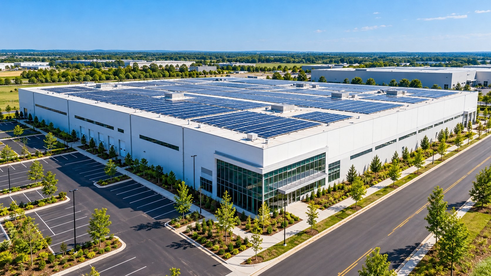 Large new buildings fitted with rooftop solar under the new rule