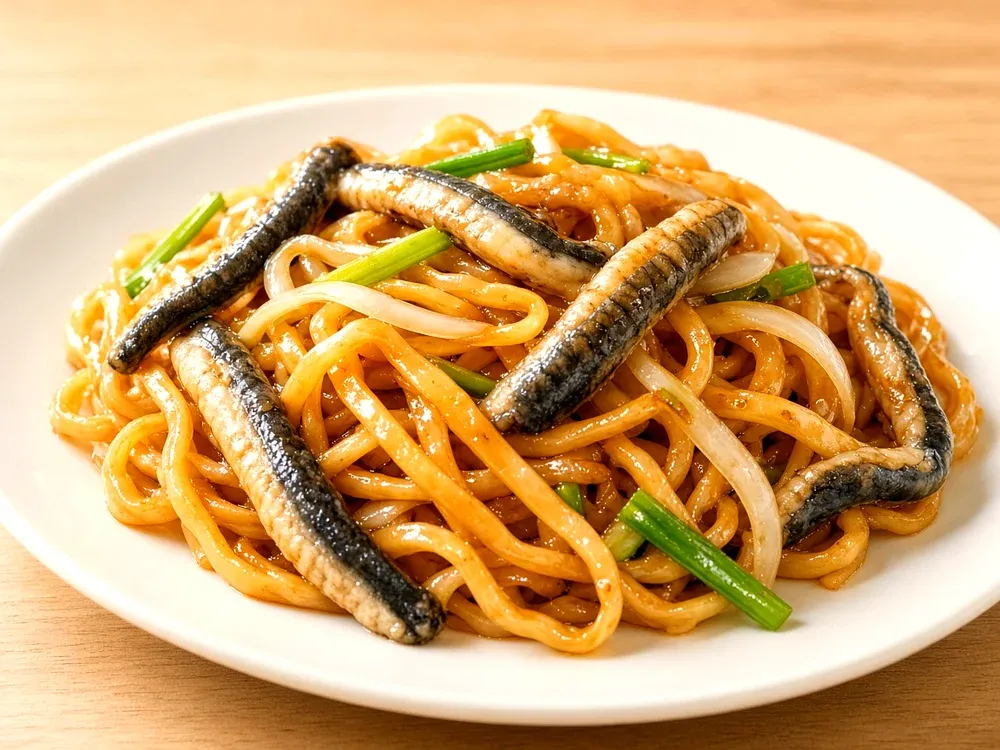 福昇小食的乾炒鱔魚意麵